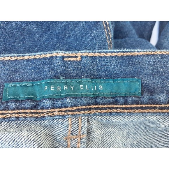 Perry Ellis Men's Size 40x32 Blue Denim Jeans Dark Wash Straight Leg - Picture 8 of 11